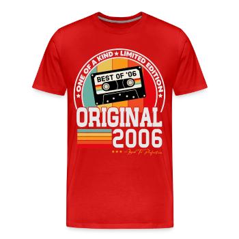 Original 2006 Jahrgang Retro Geburtstag Geschenk - Männer Premium Bio T-Shirt - Rot - Vorne - Damien (186cm)