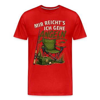 Mir Reichts Ich Gehe Angeln Angler Humor - Männer Premium Bio T-Shirt - Rot - Vorne - Damien (186cm)