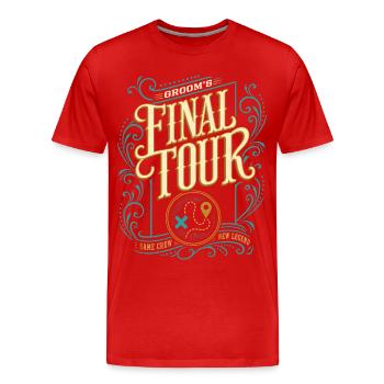 Grooms Final Tour JGA Design - Männer Premium Bio T-Shirt - Rot - Vorne - Damien (186cm)