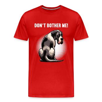 Ne me dérange pas Grand Dogue Grand Dogue Grand Dogue - T-shirt bio Premium Homme - rouge - Devant - Damien (186cm)