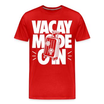 Mode vacances sur la conception de valises de voyage - T-shirt bio Premium Homme - rouge - Devant - Damien (186cm)