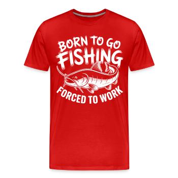 Petri Heil Humor - Männer Premium Bio T-Shirt - Rot - Vorne - Damien (186cm)