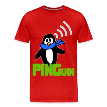 PINGuin Nerd blague Geek Humour IT - T-shirt bio Premium Homme - rouge - Devant - Damien (186cm)