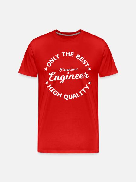 Only the Best Engineer Premium - T-shirt bio Premium Homme - rouge