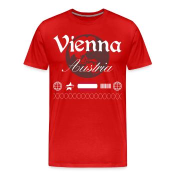 Wien Österreich Streetwear Reise Souvenir - Männer Premium Bio T-Shirt - Rot - Vorne - Damien (186cm)