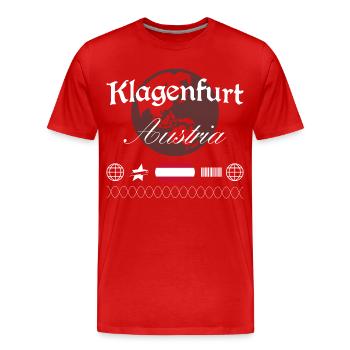 Klagenfurt Österreich Streetwear Reise Souvenir - Männer Premium Bio T-Shirt - Rot - Vorne - Damien (186cm)