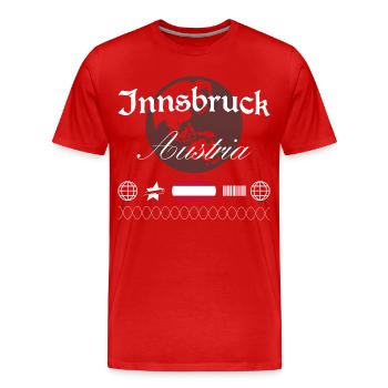 Innsbruck Österreich Streetwear Reise Souvenir - Männer Premium Bio T-Shirt - Rot - Vorne - Damien (186cm)