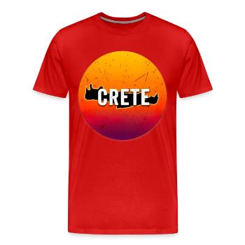 Une île grecque Crète Île Crète Grèce - T-shirt bio Premium Homme - rouge - Devant - Damien (186cm)
