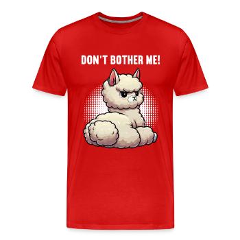 Ne me dérange pas, Alpaga Lama, Alpaga Propriétaire d’Alpagas, Alpagas - T-shirt bio Premium Homme - rouge - Devant - Damien (186cm)