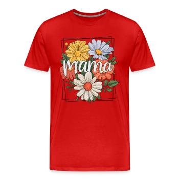 Mom - Men's Premium Organic T-Shirt - red - Front - Damien (186cm)