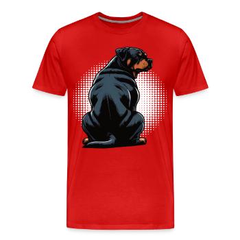 Rottweiler Rottweiler Owner Rottweiler Lovers - Men's Premium Organic T-Shirt - red - Front - Damien (186cm)