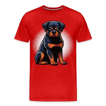 Rottweiler Rottweiler Owner Rottweiler Lovers - Men's Premium Organic T-Shirt - red - Front - Damien (186cm)