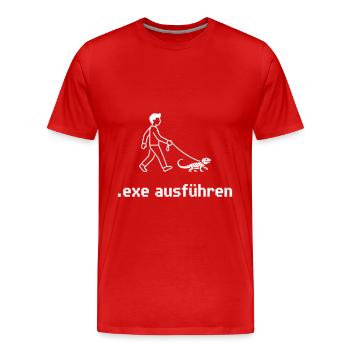 Admin Exe Ausführen - Männer Premium Bio T-Shirt - Rot - Vorne - Damien (186cm)