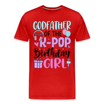 Godfather of The K-Pop Birthday Girl - Männer Premium Bio T-Shirt - Rot - Vorne - Damien (186cm)