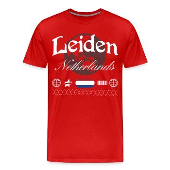 Leiden Niederlande Streetwear Reise Souvenir - Männer Premium Bio T-Shirt - Rot - Vorne - Damien (186cm)