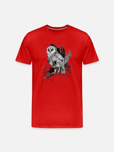 House Sparrow T-Shirt - Männer Premium Bio T-Shirt - Rot