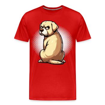 Labrador Labrador propriétaire Labrador lover - T-shirt bio Premium Homme - rouge - Devant - Damien (186cm)