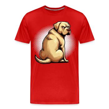 Labrador Labrador propriétaire Labrador lover - T-shirt bio Premium Homme - rouge - Devant - Damien (186cm)
