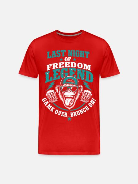 Last Night Of Freedom Legend JGA - Men's Premium Organic T-Shirt - red