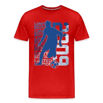 LIMITED EDITION 2009 FUßBALL 17. GEBURTSTAG - Männer Premium Bio T-Shirt - Rot - Vorne - Damien (186cm)