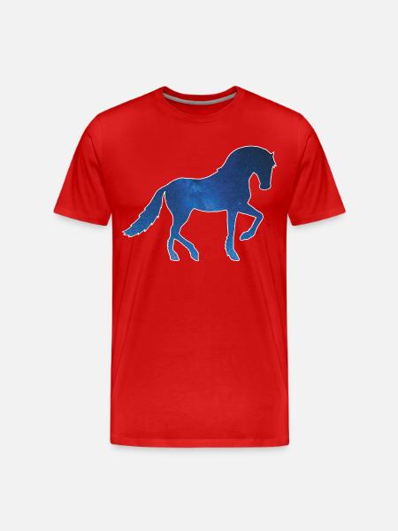 Cheval et univers - T-shirt bio Premium Homme - rouge