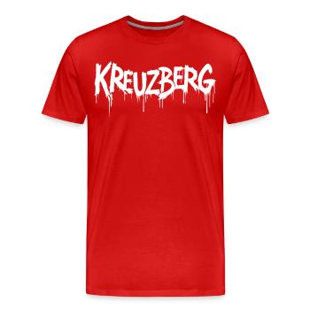 Kreuzberg Graffiti - Männer Premium Bio T-Shirt - Rot - Vorne - Damien (186cm)