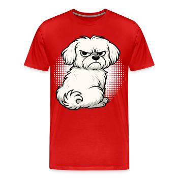 Malteser Maltese Owner Maltese Lovers - Men's Premium Organic T-Shirt - red - Front - Damien (186cm)