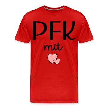 Infirmier - T-shirt bio Premium Homme - rouge - Devant - Damien (186cm)