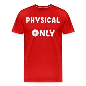 pas de disque, pas d’achat - T-shirt bio Premium Homme - rouge - Devant - Damien (186cm)