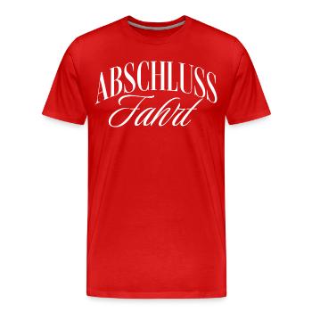 Abschlussfahrt - Männer Premium Bio T-Shirt - Rot - Vorne - Damien (186cm)