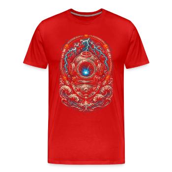 Soudeur sous-marin Soudeur sous-marin - T-shirt bio Premium Homme - rouge - Devant - Damien (186cm)