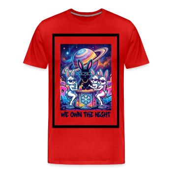Nous possédons la nuit - T-shirt bio Premium Homme - rouge - Devant - Damien (186cm)