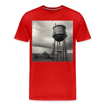 Bird of Prey Raven Water Tower Rétro Animal Crime - T-shirt bio Premium Homme - rouge - Devant - Damien (186cm)