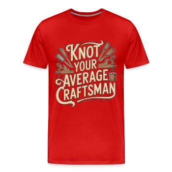 Nœud de menuisier : un expert moyen en meubles - T-shirt bio Premium Homme - rouge - Devant - Damien (186cm)