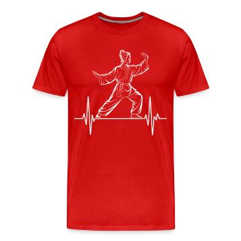 Tai Chi Zen Meditation – Chi Qigong Training - Männer Premium Bio T-Shirt - Rot - Vorne - Damien (186cm)