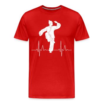Tai Chi Zen Meditation – Chi Qigong Training - Männer Premium Bio T-Shirt - Rot - Vorne - Damien (186cm)