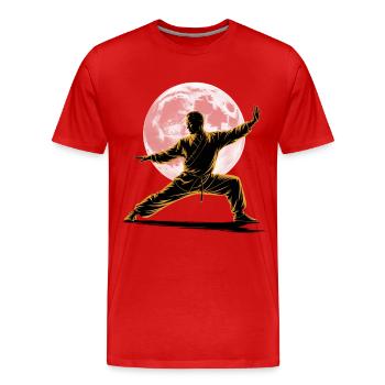 Tai Chi Zen Meditation – Chi Qigong Training - Männer Premium Bio T-Shirt - Rot - Vorne - Damien (186cm)