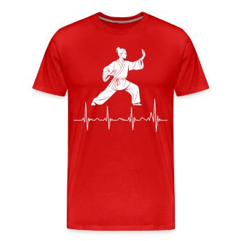 Tai Chi Zen Meditation – Chi Qigong Training - Männer Premium Bio T-Shirt - Rot - Vorne - Damien (186cm)