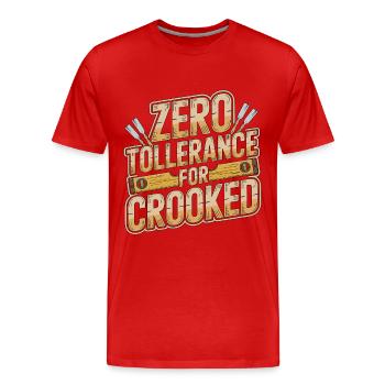 Ébéniste : tolérance zéro pour les meubles tordus - T-shirt bio Premium Homme - rouge - Devant - Damien (186cm)