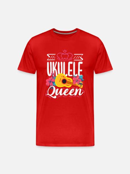 Funny Ukulele Designs and Sayings - Men's Premium Organic T-Shirt - red
