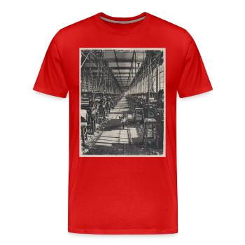 Lost Places Fox Retro Industrie Crime Animal - T-shirt bio Premium Homme - rouge - Devant - Damien (186cm)