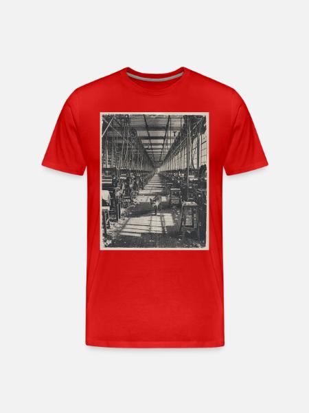 Lost Places Fox Retro Industria Crimini Animali - Maglietta ecologica premium da uomo - rosso