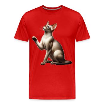 Orientalisch Kurzhaar Oriental à poil court - T-shirt bio Premium Homme - rouge - Devant - Damien (186cm)