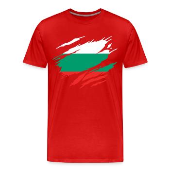 Bulgarie Drapeau Bulgare - T-shirt bio Premium Homme - rouge - Devant - Damien (186cm)