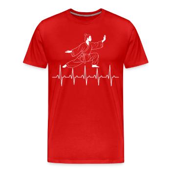 Tai Chi Zen Meditation – Chi Qigong Training - Männer Premium Bio T-Shirt - Rot - Vorne - Damien (186cm)