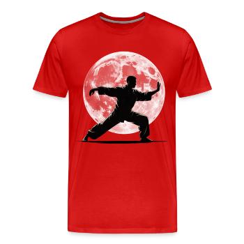 Méditation Zen du Tai Chi – Entraînement au Chi Qigong - T-shirt bio Premium Homme - rouge - Devant - Damien (186cm)