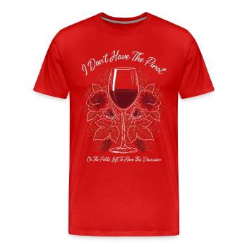 Conception de la Bloom de Verre à Vin - T-shirt bio Premium Homme - rouge - Devant - Damien (186cm)