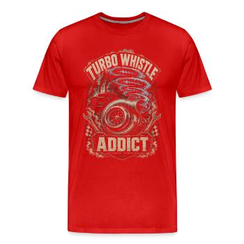 Rolling Coal Turbo Whistle - Men's Premium Organic T-Shirt - red - Front - Damien (186cm)
