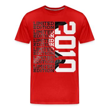16 ANS, ÉDITION LIMITÉE 2010 16E ANNIVERSAIRE - T-shirt bio Premium Homme - rouge - Devant - Damien (186cm)