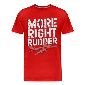 Pilote privé Plus gouvernail à droite Pilote de loisir - T-shirt bio Premium Homme - rouge - Devant - Damien (186cm)